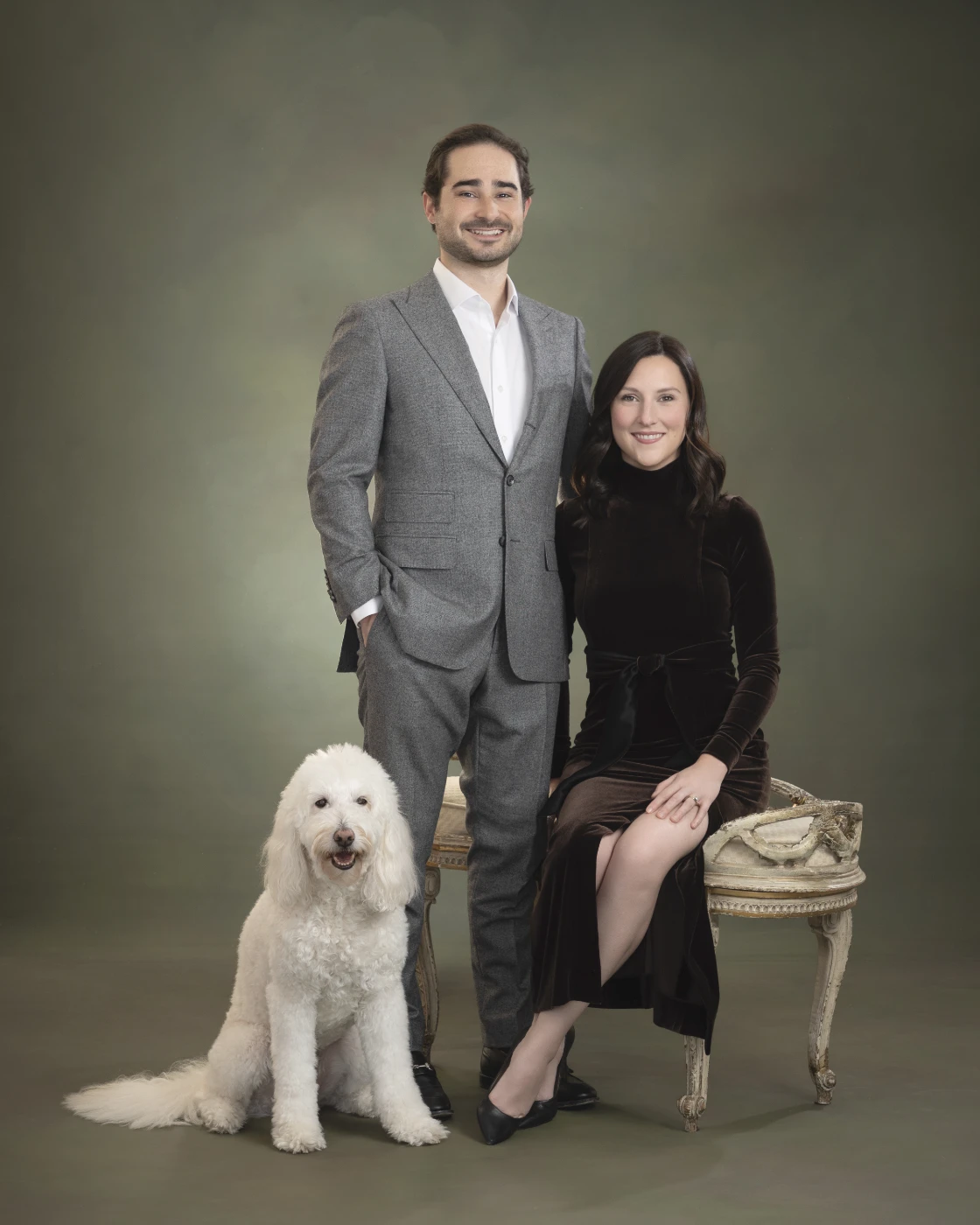 ©Gittings Grand Salon Couple Portrait With Dog